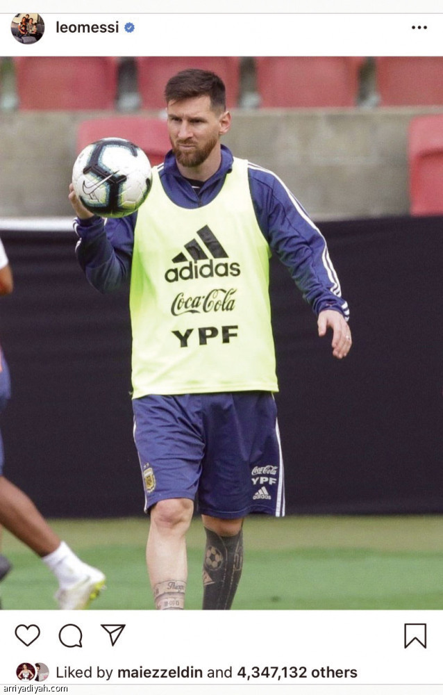 تدريبات الأرجنتين
في إنستجرام ميسي
