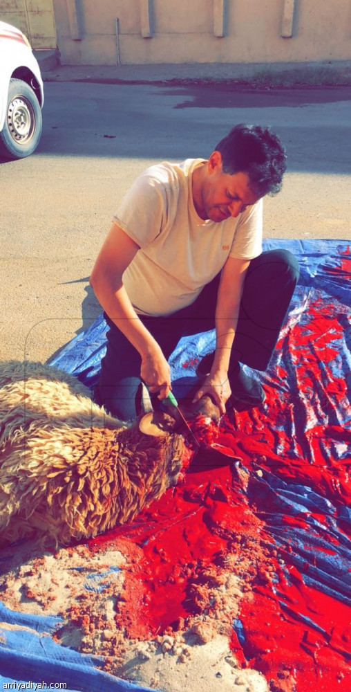 الرياضيون مع الأضاحي