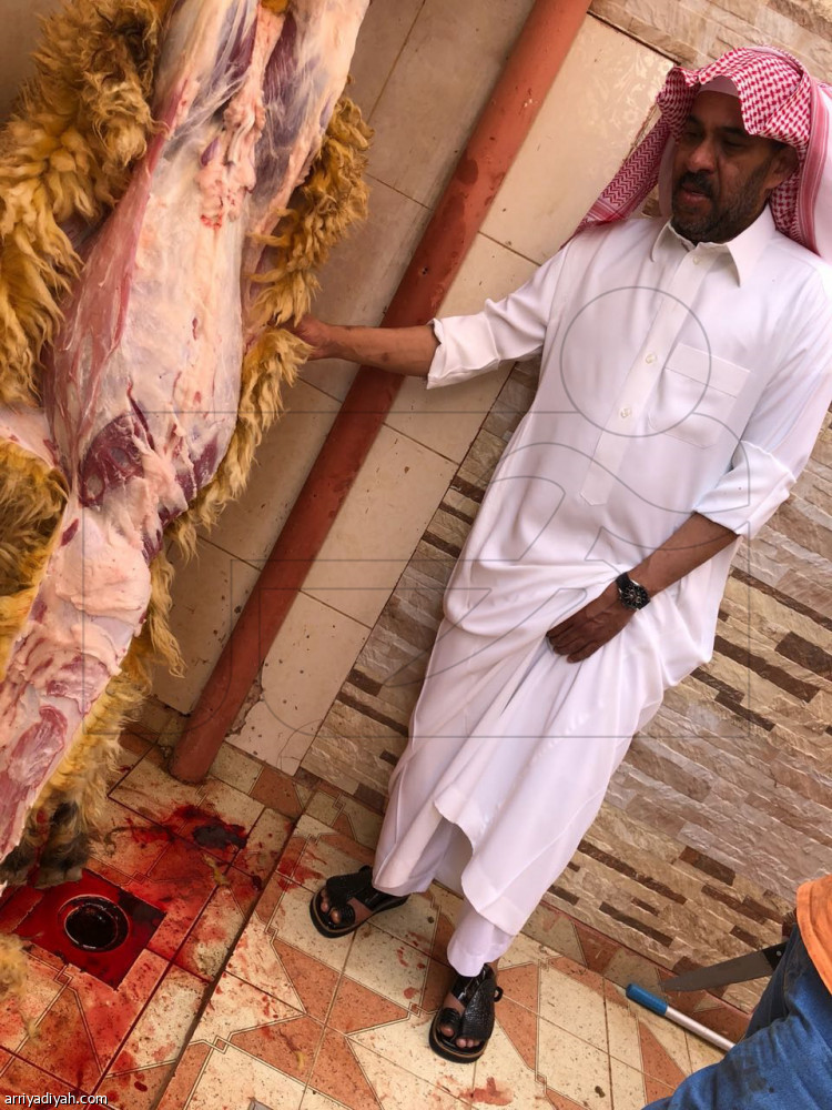 الرياضيون مع الأضاحي