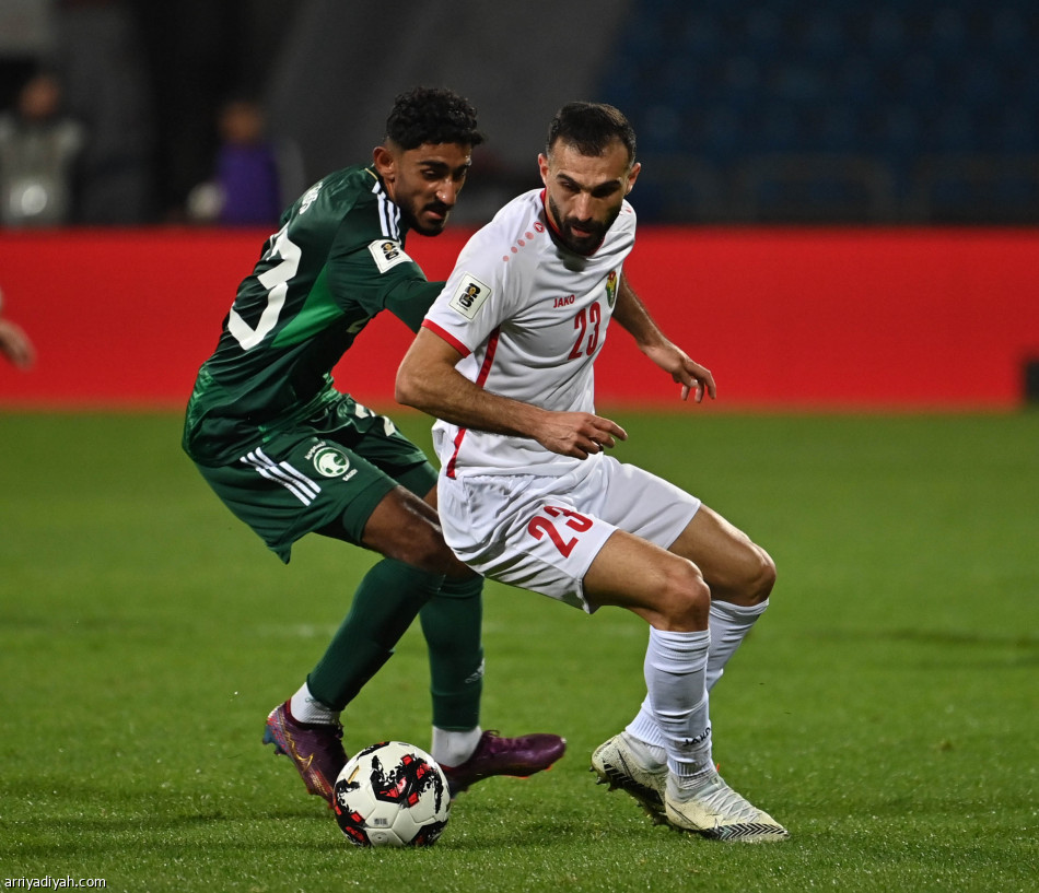 بثنائية الشهري.. الأخضر يخطف نقاط الأردن
